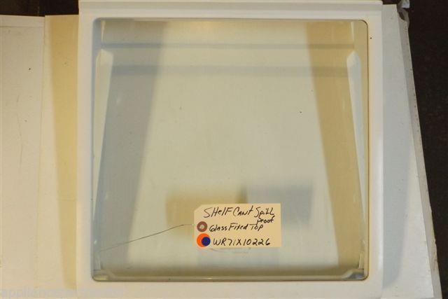 GE Refrigerator WR71X10226  WR32X10134  Shelf Cant Spillprf   Shelf Encap glass