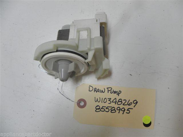 MAYTAG DISHWASHER W10348269 8558995 DRAIN PUMP USED PART ASSEMBLY