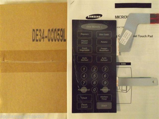 SAMSUNG/MAYTAG MICROWAVE DE34-00059L Touch Pad Membrane NEW IN BOX