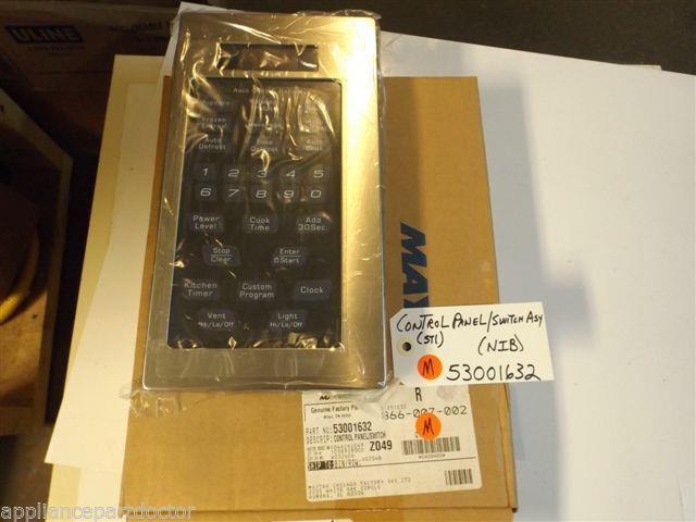 Maytag Amana Microwave  53001632  Control Panel/switch Asy (stl)  NEW IN BOX