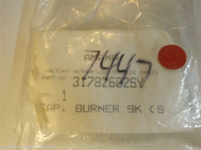 Amana Gas Stove  31782602SY  Cap, Burner 9k (speckle Grey)  NEW IN BOX