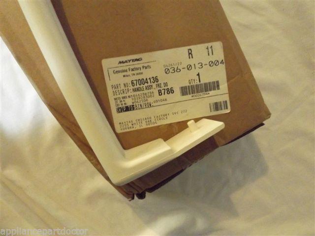 MAYTAG REFRIGERATOR 67004136 Handle Assy., Frz. Door (bsq) NEW IN BOX
