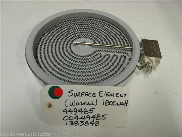 Bosch Cooktop Stove 449485 00449485 1383848 warmer SURFACE ELEMENT NEW W/O BOX