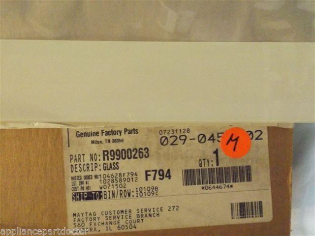 AMANA MICROWAVE R9900263 Glass, Door (wht) NEW IN BOX