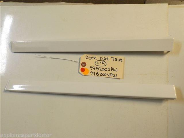 KITCHEN AID STOVE 9782003PW 9782004PW Trim, Door-left-right (white) USED