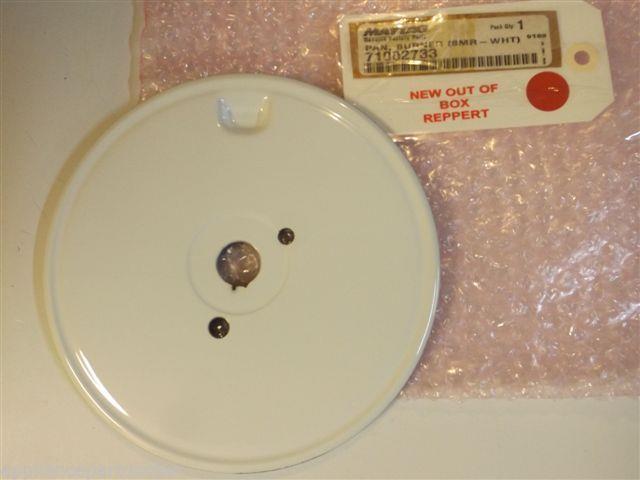 Maytag Gas Stove  71002733  Pan, Burner (smr-wht) NEW W/O BOX