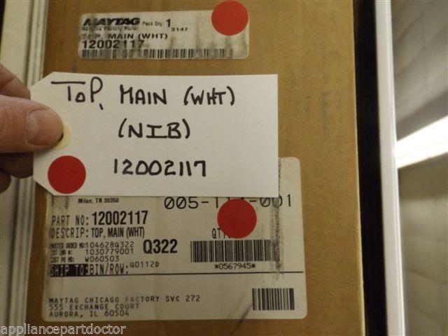 Maytag Stove 12002117 Top, Main (wht)  NEW IN BOX