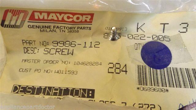 MAYTAG WHIRLPOOL REFRIGERATOR 9986-112  NEW IN BAG