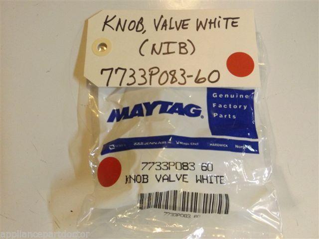 Maytag Gas Stove  7733P083-60  Knob, Valve White   NEW IN BOX