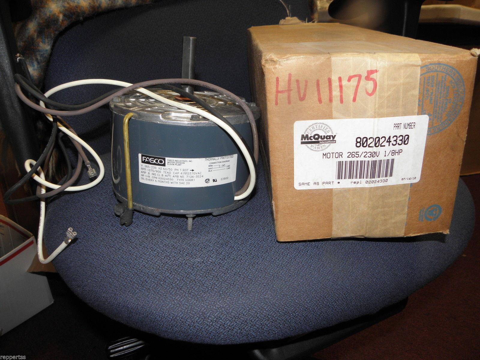 NEW IN BOX FASCO INDUSTRIES 265-230 VOLT 1/8 HP 802024330 02024338  FREE SHIP