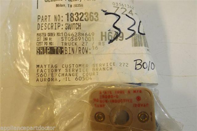 Maytag Whirlpool stove 1832363 Spark Ignition switch   NEW IN BOX