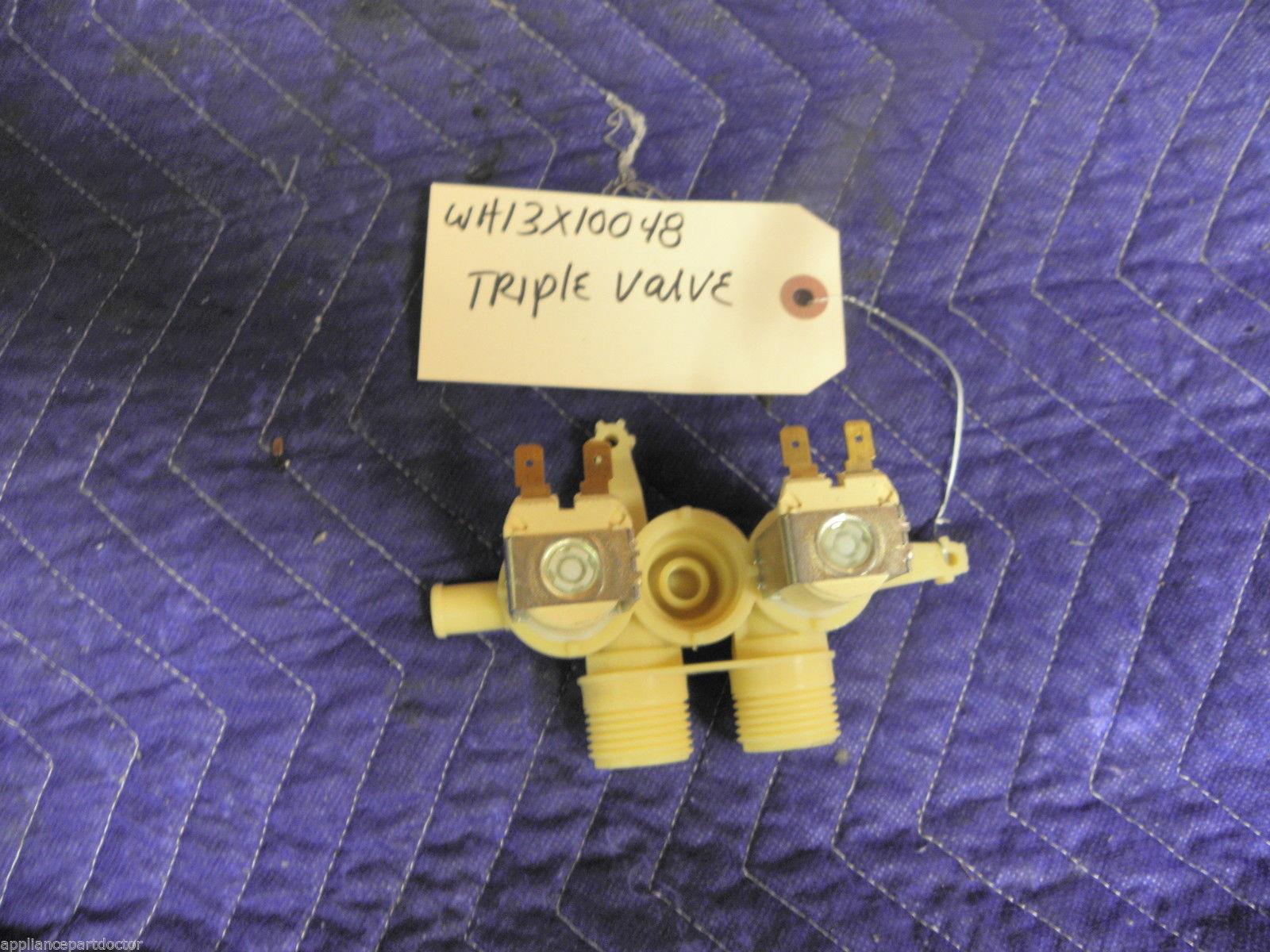 GE WASHER WH13X10048 TRIPLE VALVE USED PART ASSEMBLY FREE SHIPPING