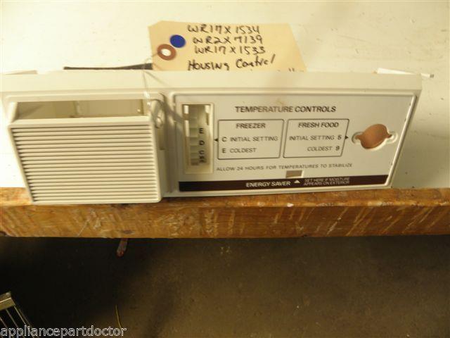 GE REFRIGERATOR WR17X1534 WR2X7139 WR17X1533 HOUSING CNTRL, NOZZLE & DAMPER KNOB