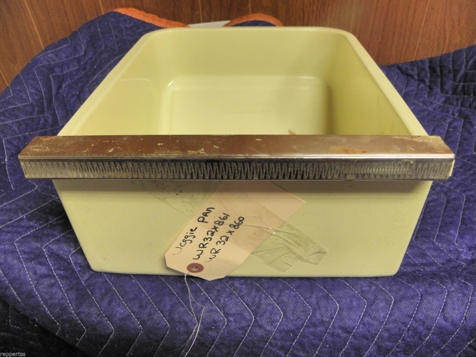 GE REFRIGERATOR WR32X860 WR32X861 VEGGIE PAN USED PART ASSEMBLY FREE SHIPPING