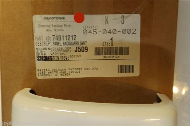 MAYTAG STOVE 74011212 PANEL BKGD H1 MT ELE NEW IN BOX