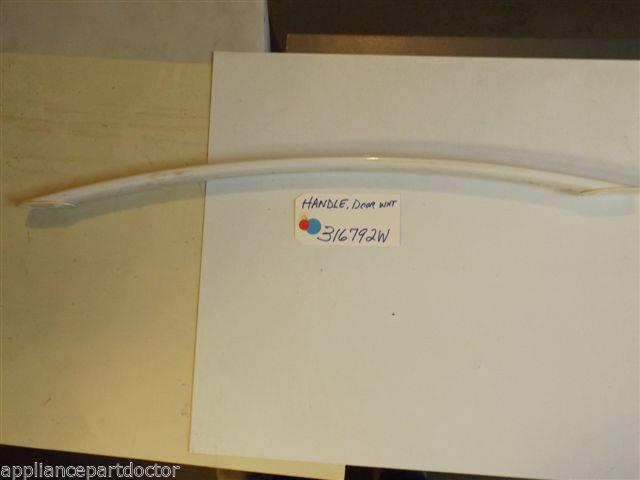AMANA STOVE 316792W  Handle, Door (wht) SCRATCHES  part