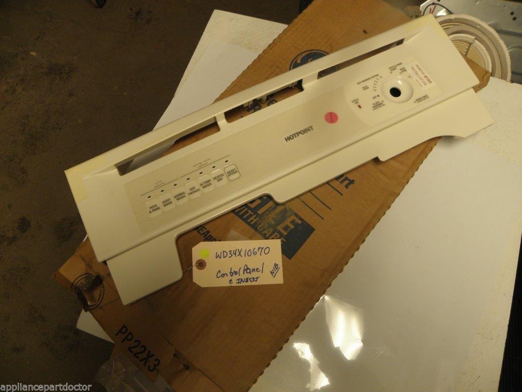 GE DISHWASHER PANEL CONTROL & INSERT   WD34X10670 NEW IN BOX