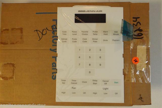 JENN AIR MAYTAG MICROWAVE  57001131 BUTTON CONTROL WHT.  NEW IN BOX