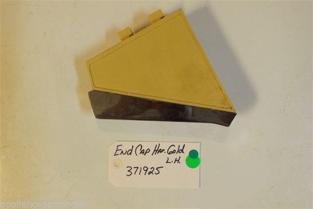 Whirlpool Dryer 371925  End cap harvest gold lh  used part