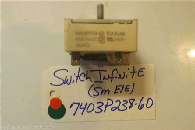 CROSLEY STOVE 7403P238-60  Switch, Infinite (sml Element)  used part