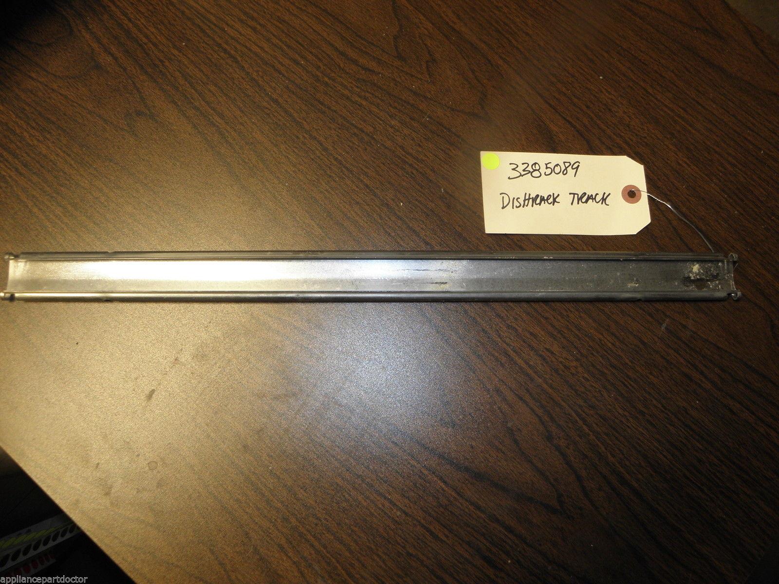 WHIRLPOOL DISHWASHER 3385089 DISHRACK TRACK USED PART ASSEMBLY F/S