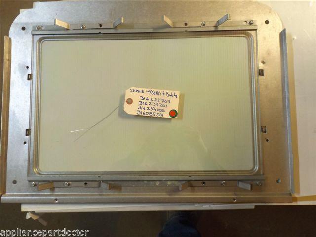 FRIGIDAIRE  STOVE 316222707 316237000 316237201 316085501 DOOR SHIELD W/GLASS