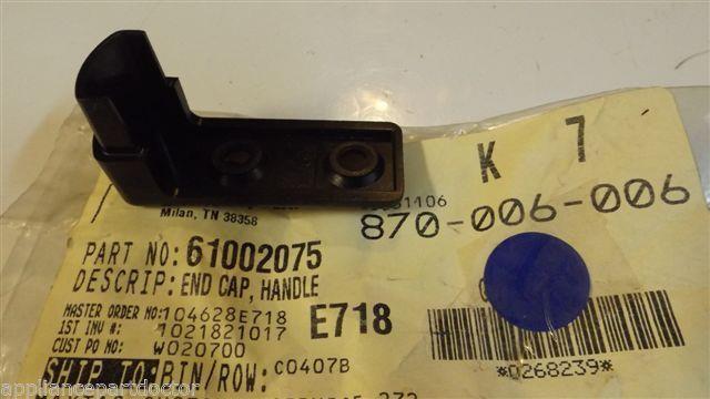 JENN AIR REFRIGERATOR 61002075 Handle end cap, black  NEW IN BAG