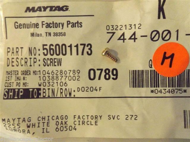 JENN AIR AMANA MICROWAVE 56001173 Screw   NEW IN BAG