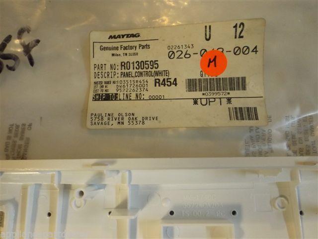 Maytag Amana Microwave  R0130595  Panel, Control (wht) NEW IN BOX