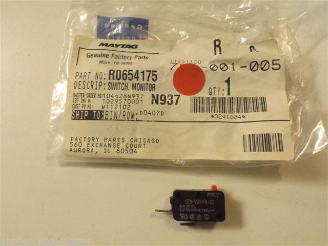 MAYTAG MICROWAVE R0654175 Switch, Micro Monitor  NEW IN BOX