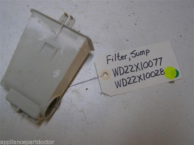 GE DISHWASHER WD22X10077 WD22X10028 SUMP FILTER USED PART ASSEMBLY