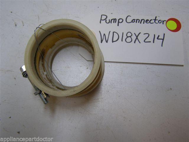 GE DISHWASHER WD18X214 CONNECTOR PUMP USED PART ASSEMBLY