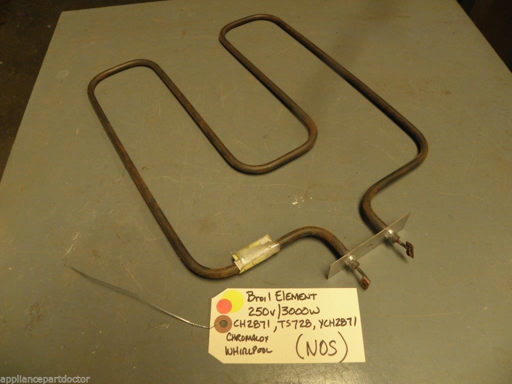 NOS Chromalox Whirlpool Broil Element CH2871 TS728 YCH2871 250v/3000w some rust