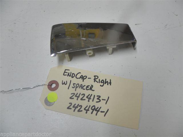 KITCHEN AID DISHWASHER 242413-1  242494-1 RH END CAP *SOME SCRATCHES & PITTING