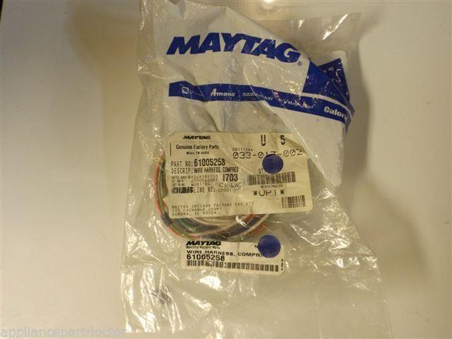 Maytag Refrigerator  61005258  Wire Harness, Compressor   NEW IN BOX