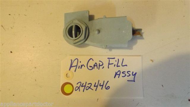 KITCHEN AID DISHWASHER 242446 Air Gap - Fill Assy USED PART