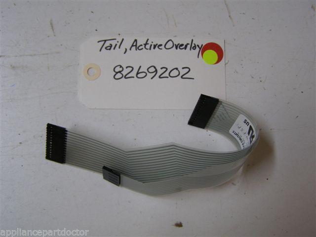 WHIRLPOOL DISHWASHER 8269202 ACTIVE OVERLAY TAIL USED PART ASSEMBLY