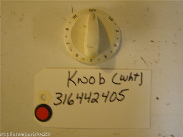 KENMORE STOVE 316442405  Knob ( HI/ LO) (WHT) used part