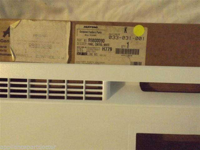 AMANA DISHWASHER R9800090 Panel, Control (white) NEW IN BOX