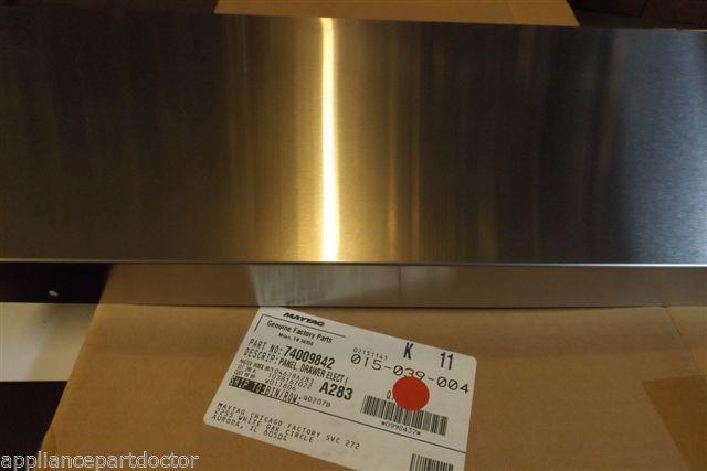 MAYTAG AMANA STOVE 74009842 Drawer Front STAINLESS  NEW IN BOX