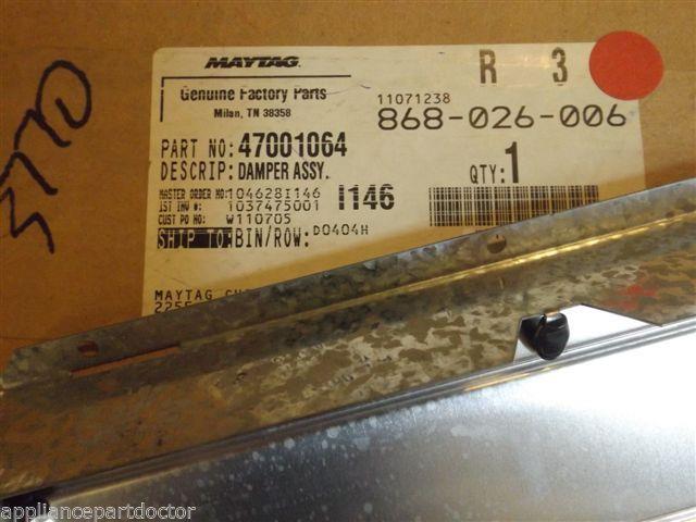 Maytag Whirlpool Stove  47001064  Damper NEW IN BOX