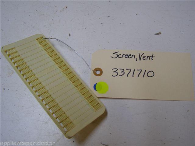WHIRLPOOL DISHWASHER 3371710 VENT SCREEN USED PART ASSEMBLY