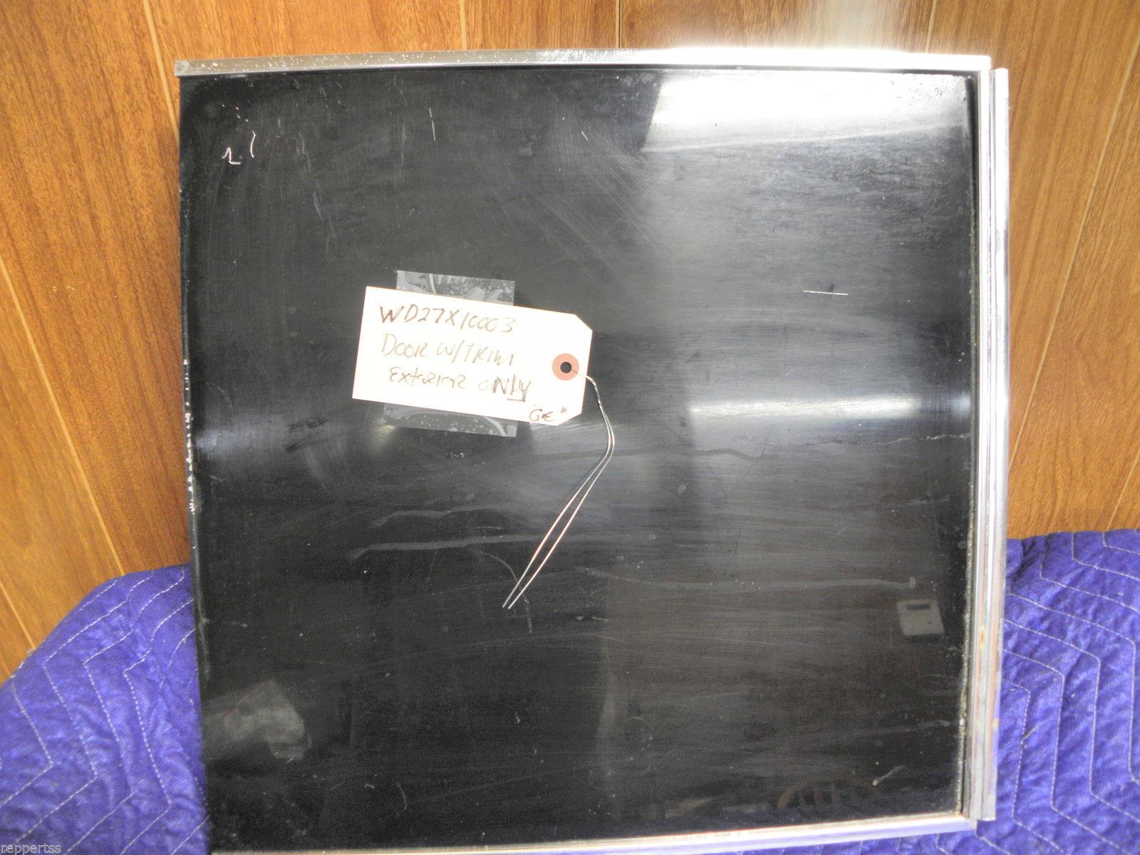 GE DISHWASHER WD27X10003 DOOR WITH TRIM EXTERIOR USED PART ASSEMBLY F/S