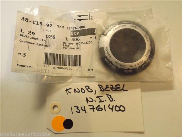 FRIGIDAIRE WASHING MACHINE  134761400 Bezel,knob Flange  NEW IN BOX