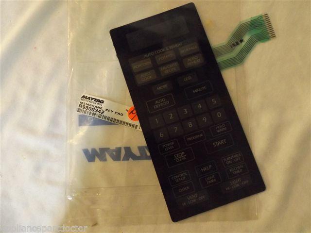 AMANA MICROWAVE R9800342 Membrane, Key Pad    NEW IN BOX