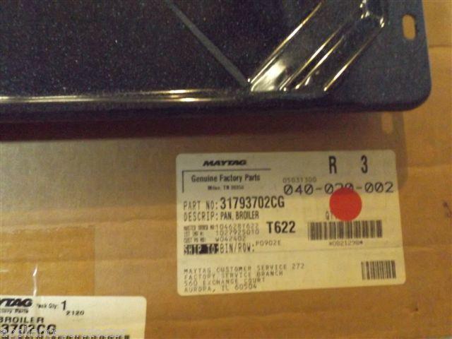 MAYTAG JENN AIR STOVE 31793702CG BROIL PAN NEW IN BOX