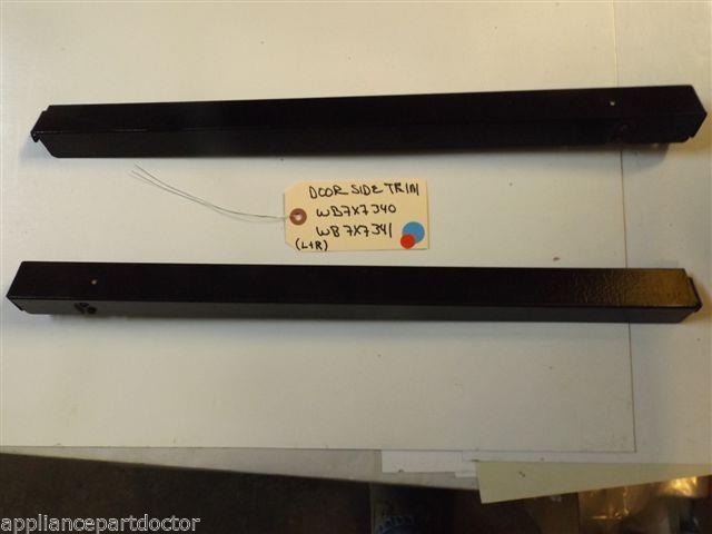 GE Stove WB7X7340 WB7X7341 Trim Door Lf & Rt Blk   used
