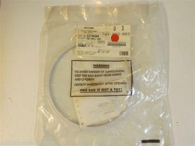 Maytag Amana Stove C2740304  Ring Trim (lt. Gray) NEW IN BOX