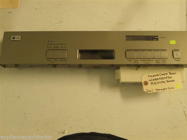 LG DISHWASHER EBR43245901 CTRL PANEL COMPLETE STAINLESS COLOR MINOR IMPERFECTION