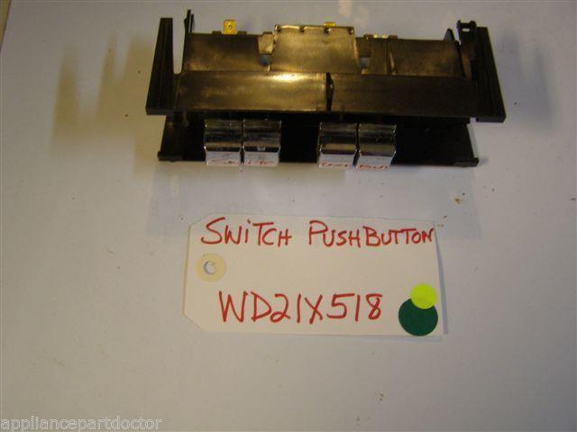 GE DISHWASHER WD21X518  Switch Pushbutton USED PART ASSEMBLY